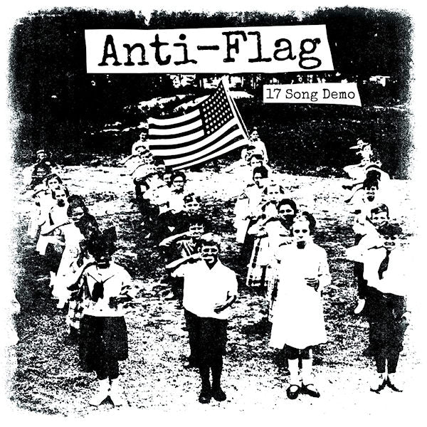 Anti-Flag CD met de demo van 17 nummers, zwart plastic hoes met albumtitel en bandnaam zichtbaar op de cover.
