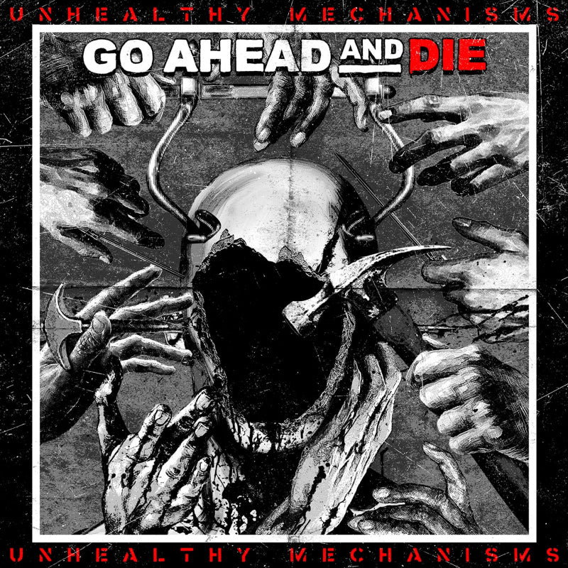 Go Ahead And Die - Unhealthy mechanisms -vinyle splatter blanc/noir- (LP)