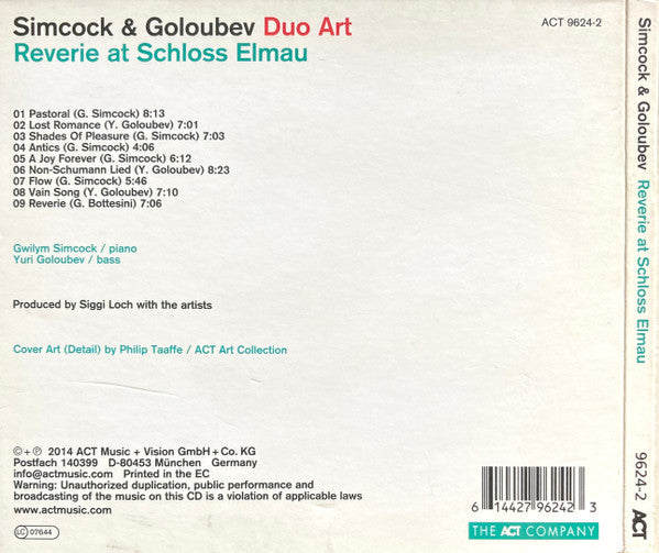 Gwilym Simcock & Yuri Goloubev - Reverie At Schloss Elmau (CD) - Velvet Music