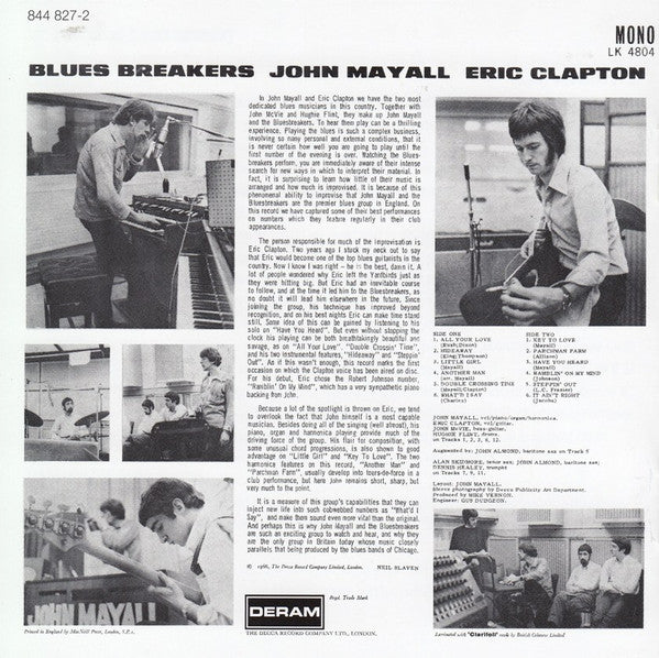 John Mayall With Eric Clapton - Blues Breakers (CD) - Velvet Music