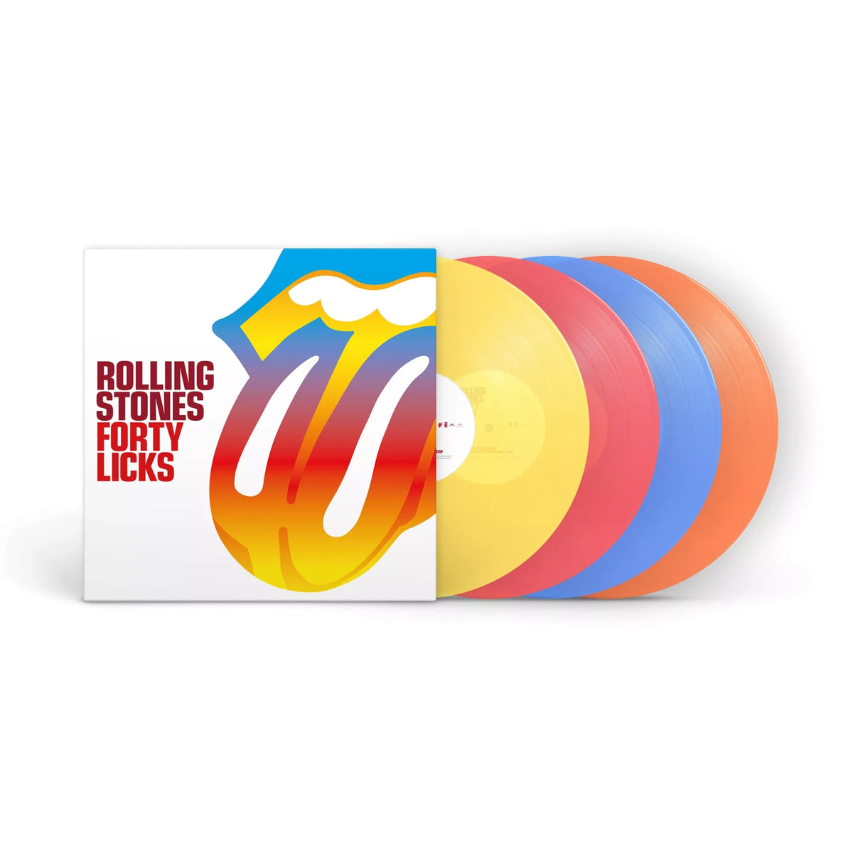 The Rolling Stones - Forty Licks (Vinyle LP de couleur jaune transparent, rouge, bleu, orange)