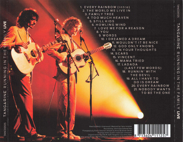 Tangarine - Running In The Family LIVE (CD) - Velvet Music