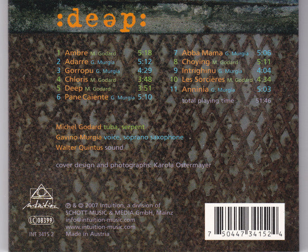 Michel Godard, Gavino Murgia - Deep (CD d'occasion)