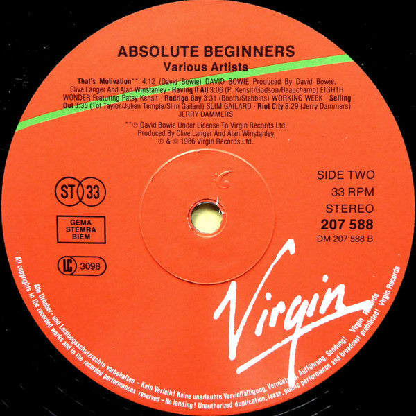 Various - Absolute Beginners The Musical (Songs From The Original Motion Picture) (tweedehands LP) - Velvet Music