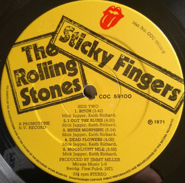 Rolling Stones, The - Sticky Fingers (second hand LP)