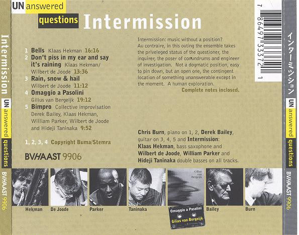 Intermission (4) - Unanswered Questions (tweedehands CD)