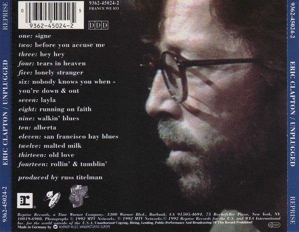 Eric Clapton - Unplugged (tweedehands CD)
