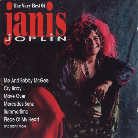 CD van Janis Joplin met de titel "The Very Best of Janis Joplin", met een kleurrijk albumhoes met haar afbeelding.