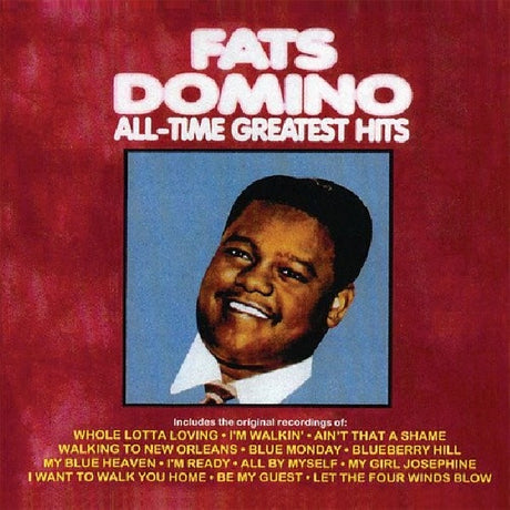 Fats Domino cd met zijn all-time grootste hits, albumhoes met foto van Fats Domino, muzikale collectie in een cd-case