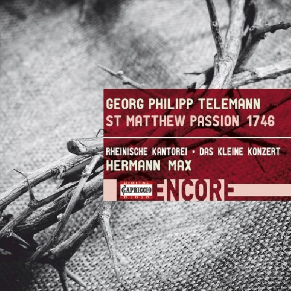 G.p. Telemann - Matthaus-passion - st. matthew passion 1746 (CD)