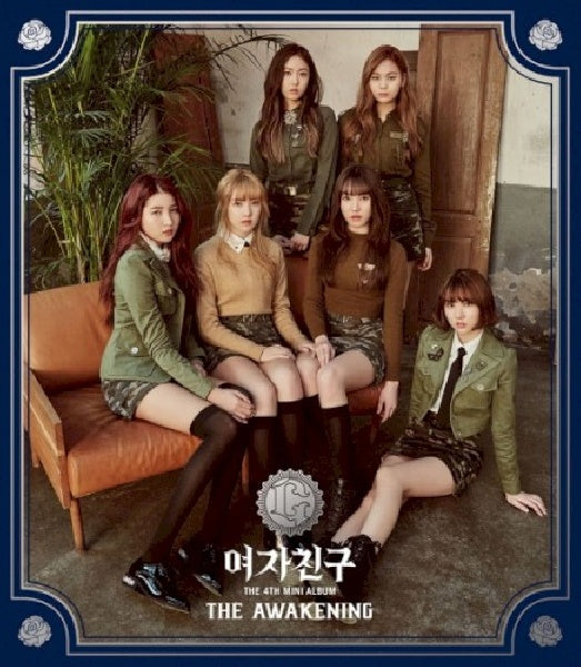 CD van Gfriend met de titel Awakening, zichtbaar met albumhoes en artwork op de voorkant.