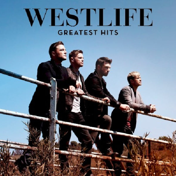 CD van Westlife met de hits van de band, albumhoes met bandnaam en titel, zwart-wit ontwerp, albumcover voor muziekcollectie