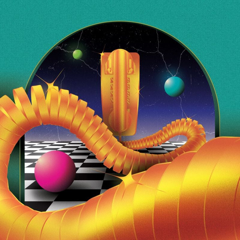 LP van Atmosphere met de albumtitel Talk Talk, zichtbaar op de voorkant van de vinylplaat en hoes.