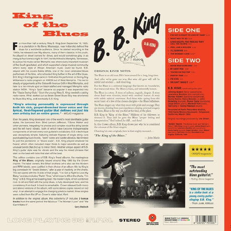 B.B. King - King Of The Blues  (LP) - Velvet Music