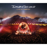 CD van David Gilmour met live-opname bij Pompeii, inclusief twee discs, met afbeelding van de albumhoes.