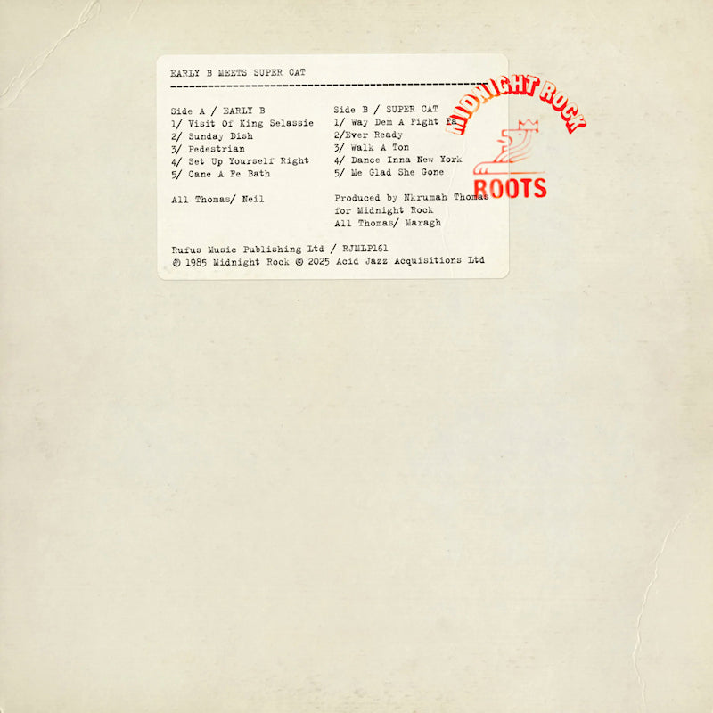 Early B & Super Cat - Early b meets super cat (LP) - Velvet Music