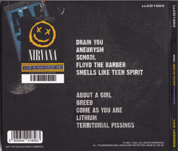 Nirvana - Sounds Like Teen Spirit (Live In San Diego 1991) (CD) - Velvet Music