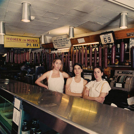 Haim Women in Music Pt. III CD, albumhoes met artwork van de band Haim voor muziekliefhebbers en verzamelaars.