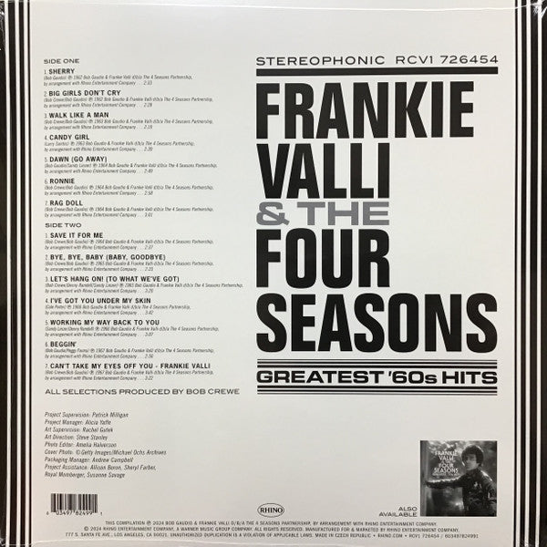 Four Seasons, The - Greatest '60s Hits (LP) - Velvet Music