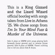 King Gizzard & The Lizard Wizard - Songs from i'm in your mind fuzz & murder of the u (LP) - Velvet Music