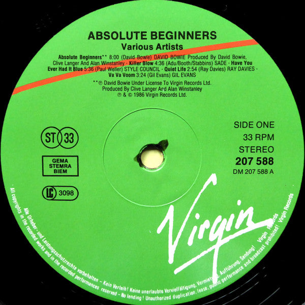 Various - Absolute Beginners The Musical (Songs From The Original Motion Picture) (tweedehands LP) - Velvet Music