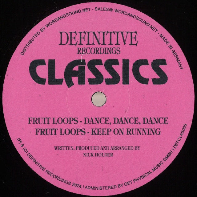 Nick Holder - Fruit loops (12-inch maxi-single) - Velvet Music