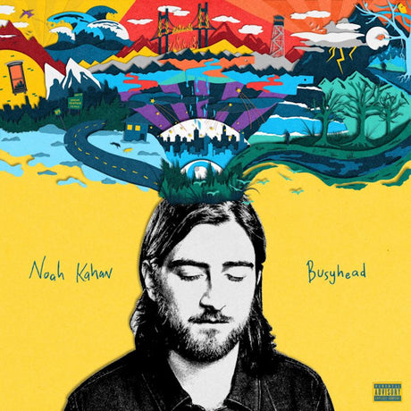 Vinyl LP van Noah Kahan met de titel Busyhead, kleurrijke albumhoes zichtbaar, perfect voor fans van indie en folk muziek.