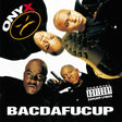 LP van Onyx met het album Bacdafucup, zwart vinyl, met coverkunst en albumtitel zichtbaar op de afbeelding.