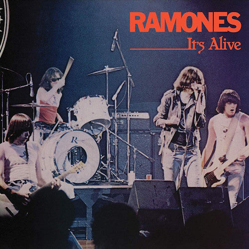 Vinyl LP van Ramones met de albumhoes voor "It's Alive" met live optreden afbeelding.