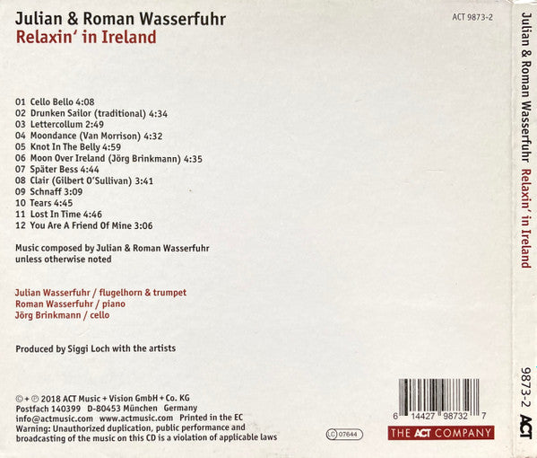 Julian & Roman Wasserfuhr With Jörg Brinkmann - Relaxin' In Ireland (CD d'occasion)
