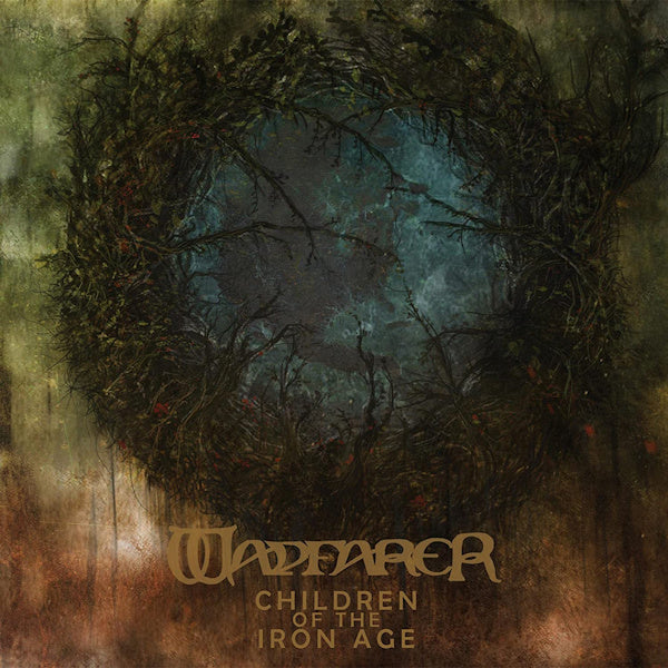 Wayfarer CD "Children of the Iron Age" met albumhoes, zwart en wit ontwerp, zichtbaar op de afbeelding.