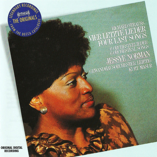 Richard Strauss - Jessye Norman, Gewandhausorchester Leipzig, Kurt Masur - Four Last Songs - 6 Orchestral Songs (CD)