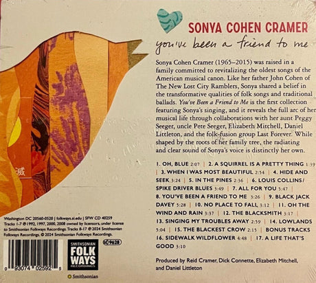 Sonya Cohen Cramer - You've Been a Friend to Me (CD) - Velvet Music