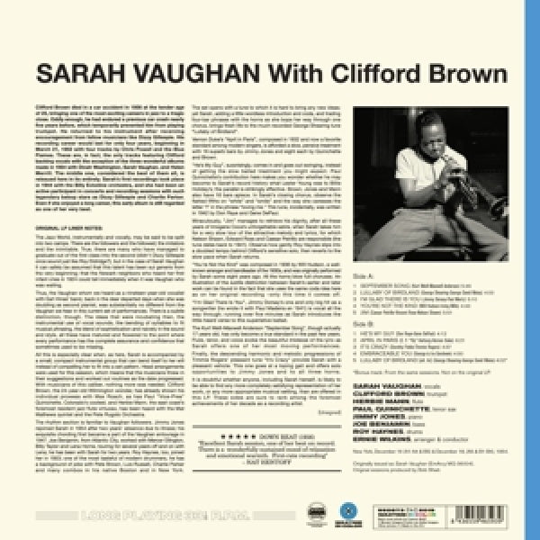 Sarah Vaughan - With Clifford Brown (LP)